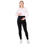Luvmabelly Beli Ayarlanabilir Kışlık Kadife Hamile Tayt -Lacivert MYRA8051