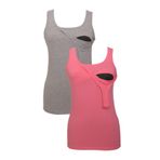 LuvmaBelly MYRA1501_1507 Pembe Gri Emzirme Atlet Seti
