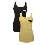 LuvmaBelly MYRA1502_1509 Sarı Siyah Emzirme Atlet Seti