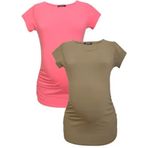 LuvmaBelly MYRA2012-2013 Haki Pembe Hamile T-Shirt Seti