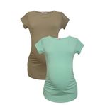 LuvmaBelly MYRA2012-2014 Haki Mint Hamile T-Shirt Seti