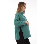 LuvmaBelly MYRA4281 Yeşil Fermuarlı Hamile Sweatshirt