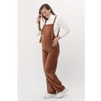 Luvmabelly MYRA6114 - Camel Kadife Hamile Salopet