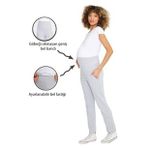 LuvmaBelly MYRA8600 Gri Örme Hamile Eşofman Altı