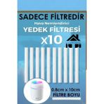 Luvroshe Hava Nemlendirici Buhar Makinası Filtresi H20 Humudifier Flitre 10 Adet 0.8X10 cm - Beyaz