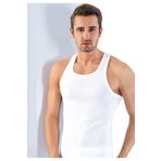 Lüx Drm Erkek Beyaz Sporcu Rambo Pamuklu Atlet, XL, SL1008LX-869SC00184032