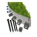Lux Garden Esnekkıvrılabilir Metal Galvaniz Çim Ayırıcı 14 M 7 x 2 M Çim Sınırlayıcı Çim Ayracı Çim Ayırıcı