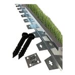 Lux Garden Sert Düz Metal Galvaniz Çim Ayırıcı 4 M 2 X 2 M Çim Sınırlayıcı Ayıracı Çim Ayracı Çim Ayırıcı
