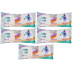 Lux Hasta Vücut Temizleme Islak Mendil Havlu, 50 Yaprak, XL, 5'li Set