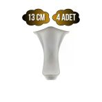 Lüx Lükens Beyaz 13Cm Plastik Ayak Mobilya Masa Ve Dolap Ayağı(Beyaz)(13Cm) Beyaz 13Cm 13Cm - 4 Adet