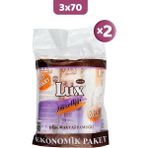 Lux Makyaj Pamuğu 3x70'li Eko Paket x 2 Yumuşak Dokulu Temizleme Mendilleri