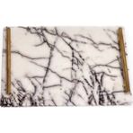 Lux & Marble Linea - Beyaz Mermer Tepsi