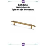 Lüx Metal Vidalı - Dolap, Şifonyer, Ünite,komodin, Mutfak Dolabı, Kulbu Vida Hediye - Gold - 96mm