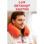 Lux Ortopedik Seyahat Yastığı Visco Boyun Destekli Seyahat Yastığı - Turuncu | Ergo Travel
