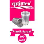 Lüx Plastik Plastik Büyük Bardak 100 Adet