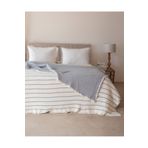 Lux Touch Alaçatı Gri %100 Pamuklu Müslin Yumuşacık Elyaf Dolgulu Yatak Örtüsü Çift Kişilik 230x250 Cm