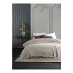 Lux Touch Azure Bej Çift Kişilik Pike 200 x 230 cm Yatak Koltuk Kanepe Örtüsü Pamuklu Dokuma Püsküllü