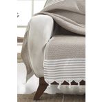 Lux Touch Bergama Hardal Buldan Koltuk Örtüsü 170 X 210 Cm Koltuk Şalı Kanepe Çekyat Örtüsü Pamuklu Throw