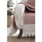 Lux Touch Bergama Kiremit Buldan Koltuk Örtüsü 170 X 220 Cm Koltuk Şalı Kanepe Çekyat Örtüsü Pamuklu Throw