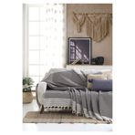 Lux Touch Bergama Vizon Buldan Koltuk Örtüsü 170 x 210 cm Koltuk Şalı Kanepe Çekyat Örtüsü Pamuklu Throw