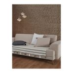 Lux Touch Liva Ponponlu Hardal Koltuk Örtüsü 115 x 200 cm Kanepe Divan Çekyat Berjer Örtüsü Şalı Püsküllü