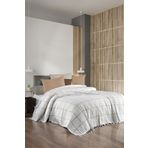 Lux Touch Scotch Bej Çift Kişilik Pike 200 X 220 Cm Koltuk Yatak Kanepe Pamuklu Dokuma Örtü