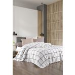 Lux Touch Scotch Bordo Çift Kişilik Pike 200 X 220 Cm Koltuk Yatak Kanepe Örtüsü Pamuklu Dokuma