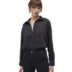 Lux Touch Tencel TM Siyah Lyocell Gömlek Loose Fit/Bol Rahat Kesim 1210944-900 Siyah-900 XL