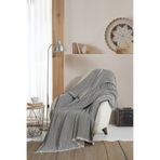 Lux Touch Vera Siyah Tekli Koltuk Berjer Örtüsü Şalı 150 x 200 cm Tv Battaniyesi Throw Pamuklu