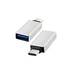 Lux USB Type-C Otg Çevirici Adaptör Metal Xiaomi - Samsung - Huawei - Macbook Dönüştürücü Gümüş