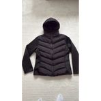 Lux Vestimenta Siyah Kapüşonlu Şişme Mont Kışlık Slim Fit Rüzgar Geçirmez Fermuarlı Kadın Mont Luxvestimenta