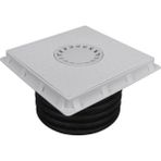 Lux Wares Ø 400 mm Süzgeçli Plastik Rögar Menhol Kapak ve Çerçeve Koruge Boru Uyumlu