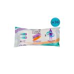 Lux Yetişkin Vücut Temizleme Islak Mendil Havlu, 50 Yaprak, XL Ekstra Geniş, 36'lı Set, Vitamin E ve Provitamin B5