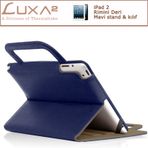 Luxa2 LHA0045-A Rimini iPad 2/3 Mavi Stand Deri Kılıf