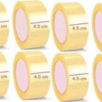 LuxBants 8 Adet Akrilik Koli Bandı 45mmx100 Metre Kopmayan Koli Bandı Güçlü Koli Bandı