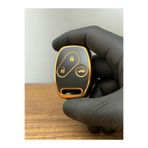 Luxe Aksesuarr Honda Civic uyumlu Jazz Hrv Crv Koruma Anahtar Kumanda Nano Silikon Kılıf 3 Buton Siyah Gold