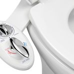 Luxe Bidet Neo 320 (Elite Series) – kendi kendini temizleyen Dual başlık –, sıcak ve soğuk su ile elektrik mekanik Bide WC-sabitleme W/güçlü musluk valfler ve metal hortumlar, Neo 320 white