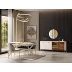 Luxe Home Alyans Yemek Odası Takımı - Ekru - 6