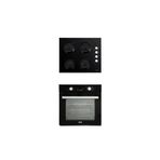 Luxell 2'Lİ OPALL SİYAH CAM ANKASTRE SET (OCAK-FIRIN)