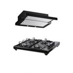 Luxell LX-420F Siyah Aspiratörlü Set Üstü Ocak