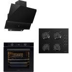Luxell Master Siyah Cam Ankastre Set