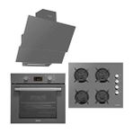 Luxell Opal Gri Dijital Ankastre Set