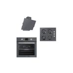 Luxell Opall 15 Program Ankastre Met Gri Set (B66-SGF3 Opall Fırın+40Tahdf Opall Ocak+835 Opall Davlumbaz)