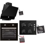 Luxell Opall DA-830-40 TAHDF - B66 - SGF3 Siyah 3'lü Ankastre Set