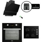 Luxell OPALL15 Prog. Siyah Ankastre Set + Fasfryer
