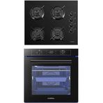 Luxell Platinum A68-SGF3 - OC88 Siyah 2'li Ankastre Set