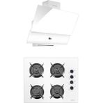 Luxell Süper Kristal OC88 - Rotary DA88 2'li Beyaz Ankastre Set