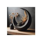 LuxeMira Dekoratif Hilal Şeklinde Vazo, Tealight, Obje, Saksı - Ev Dekorasyon