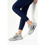 LUXEON Kadın Gri Buz Bağcıklı Ortopedik Fileli Triko Hafif Taban Sneaker Şık Günlük Yürüyüş Spor Ayakkabısı