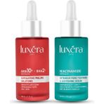 Luxera Paris , Temizleyici, & Leke , Siyah Nokta & Komedon , Cilt Kusursuzlaştırıcı Vegan Bakım Seti (Aha+Bha Kırmızı Peeling Serum + Niacinamide Serum)
